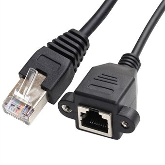 FTP STP UTP Cat 5e Male to Female Lan Ethernet Network Extension Cable Patch Cord with Panel Mount Holes