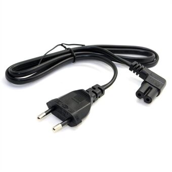1.0M Europe 2pin Male to 90 Degree Angled IEC 320 C7 Power Supply Cord Cable