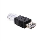Lightweight Portable USB to RJ45 Adapter USB2.0 Female to Ethernet RJ45 Male Plug Adapter Connector