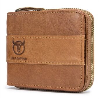 BULLCAPTAIN 025 RFID Blocking Wallet Card Pouch Top-Layer Cowhide Leather Coin Storage Bag
