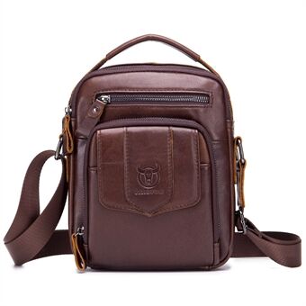 BULLCAPTAIN 777 Genuine Leather Retro Handbag Zipper Pocket Shoulder Bag Wallet Purse Clutch