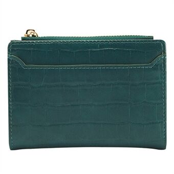 FFY FY23022-5 Women Textured PU Leather Wallet Zipper Pocket Design Cards Cash Storage Bag