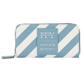 FFY FY3024-25 Women\'s Wallet PU Leather Zipper Design Large Capacity Long Purse Credit Card Clutch