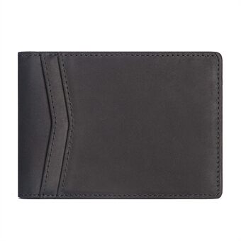 BP987 Ultra Slim Fold Front Pocket Wallet Cowhide Leather Card Holders for Men