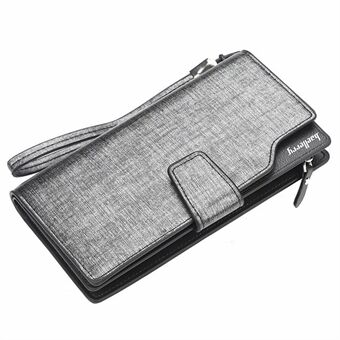 BAELLERRY 119B PU Leather Clutch Bag with Hand Strap Men Cellphone Purse Long Wallet