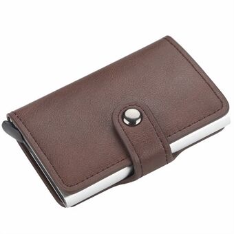 BAELLERRY K9122 Minimalist Pop Up Card Case PU Leather RFID Blocking Credit Card Holder Wallet