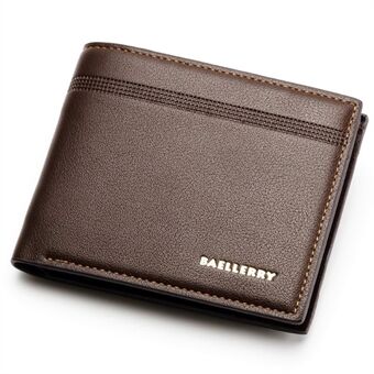 BAELLERRY DR003 Litchi Texture PU Leather Short Wallet Men Business Cards Cash Storage Bag