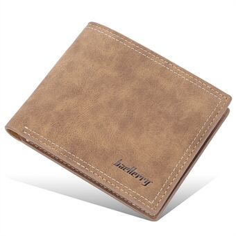BAELLERRY D9186 Men Casual PU Leather Bi-fold Short Wallet ID Bank Cards Cash Holder Bag