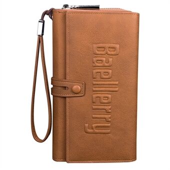 BAELLERRY S1393 PU Leather Men Clutch Bag Large Capacity Cash Cards Holder Zipper Long Wallet