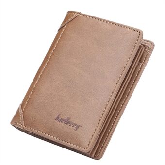 BAELLERRY D1306 Men Bi-fold PU Leather Short Wallet Cards Cash Carrying Purse