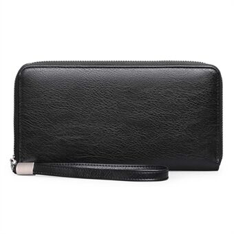 GLQ309 Women\'s Wallet Clutch Purse Genuine Cowhide Leather Multiple Card Slots Cash Pouch Zipper Coin Storage Bag