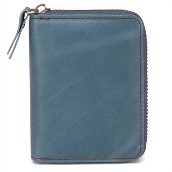 k040 Women Short Wallet Zipper Coin Purse RFID Blocking Cowhide Leather Organ Card Holder Bag