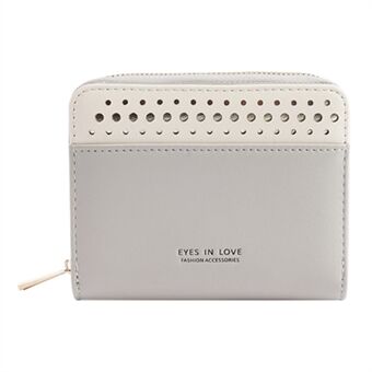 FFY FY6024-23 PU Leather Women Casual Folding Short Wallet Cards Cash Holder Coin Purse