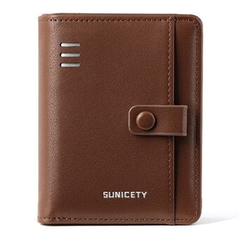 SUNICETY Business Style Wallet for Men, Anti-Scratch PU Leather RFID Blocking Cash Money Storage Pouch Card Carrying Bag with Multiple Card Slots