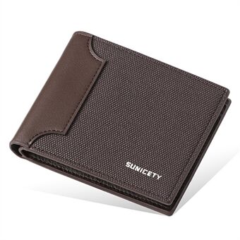 SUNICETY Anti-wear Canvas Wallet RFID Blocking Card Bag Money Cash Coin Storage Pouch for Travel and Daily Use