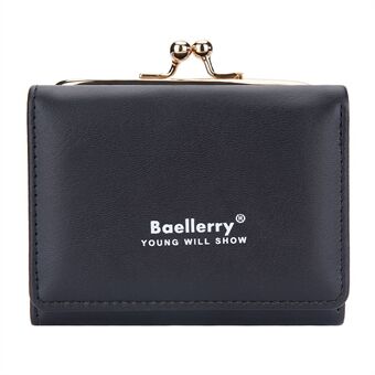 BAELLERRY N8321 Stylish PU Leather Women Tri-fold Short Wallet Coin Purse Card Holder Bag