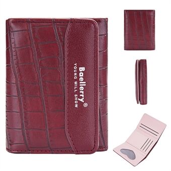 BAELLERRY N8322 Stone Texture Women PU Leather Short Wallet Cash Card Holder Bag