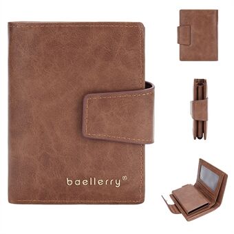 BAELLERRY DR102 PU Leather+Aluminum RFID Blocking Card Holder Portable Card Bag Small Wallet