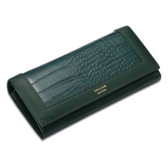 TAILIAN T8806-073 Crocodile Texture Women Long Wallet PU Leather Clutch Bag Cards Cash Holder Purse