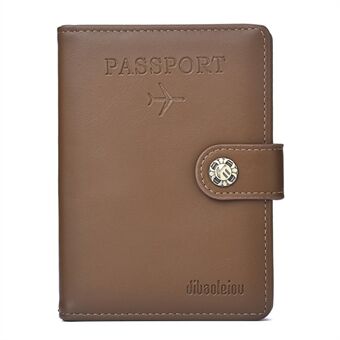 DIBAOLEIOU  PU Leather Travel Passport Holder Cover Hasp Design ID Credit Card Storage Bag