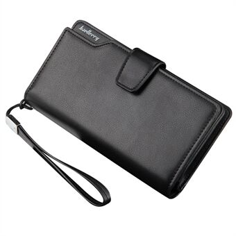 BAELLERRY S1063 PU Leather Men Casual Long Wallet Clutch Bag Cards Cash Phone Storage Bag