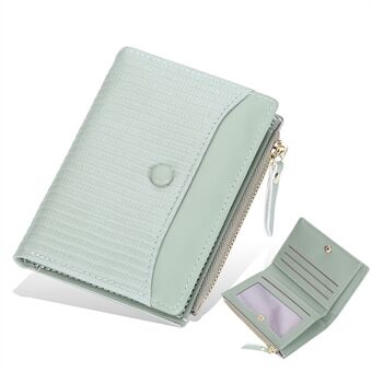 BAELLERRY N2370 Lizard Texture PU Leather Women Short Wallet Stylish Zipper Pocket Cards Cash Holder Purse
