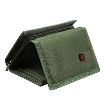 JEMINAL 507 Men\'s Trifold Wear-resistant Canvas Wallets Cash Money Coin Pouch Card Bag