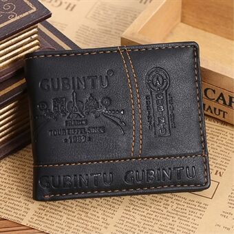 GUBINTU G009-1 Ultra-thin PU Leather Fashion Men\'s Short Wallet Purse