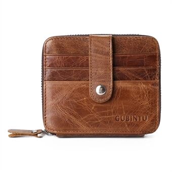 GUBINTU Retro Style Multi-slots Genuine Leather Men\'s Bi-fold Wallet