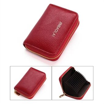 JINBAOLAI P8001 Litchi Texture Large Capacity PU Leather Multiple Card Slots Holder Zipper Wallet