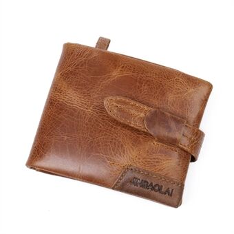 Vintage Style Tri-fold Genuine Leather Purse Men Wallet