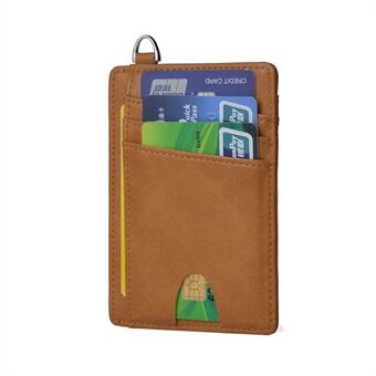 RFID Anti-magnetic ID Card with Ring Bank Card Wallet Pocket Bus Card Bag Card Sleeve