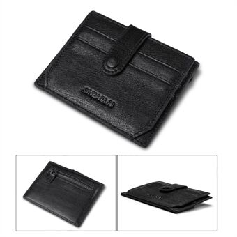 Anti-demagnetization Anti-theft Wallet Zipper Coin Purse with Multiple Card Slots
