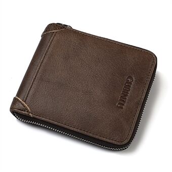 Men\'s Wallet Leather Zipper Coin Purse Bag Card Holder Bag