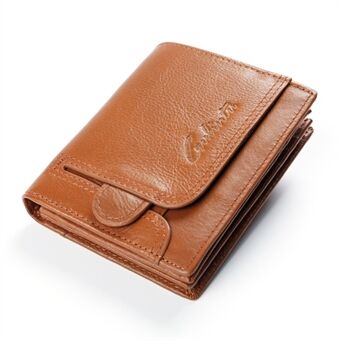 GUBINTU Top Layer Cowhide Leather RFID Blocking Men Short Wallet Cards Cash Carrying Bag