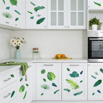 MS228 Green Leaf Wall Sticker Living Room Bedroom Decal Wallpaper Home Decor (No EN71 Certification)