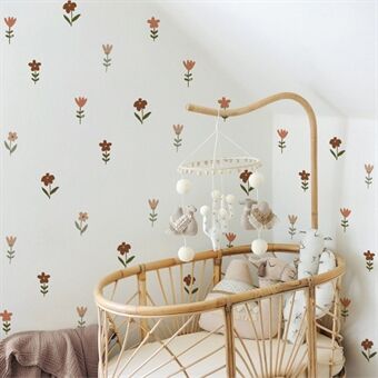 36Pcs / Set Cute Flower Wall Sticker Living Room Bedroom Decal Home Furniture Decor (No EN71 Certification)
