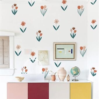 MS1538--YY Home Background Wall Sticker Flower Pattern Living Room Bedroom PVC Decal Wallpaper (No EN71 Certification)