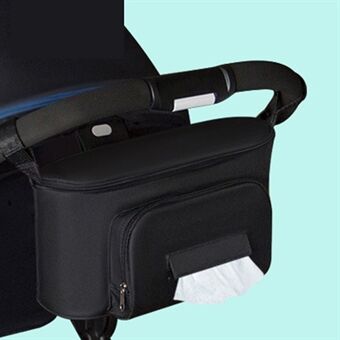 Baby Stroller Bag Organizer Bag Mama Carriage Buggy Pram Cart Basket Hook Backpack Stroller - Black