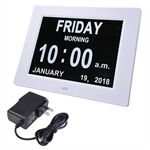 For The Elderly 8-inch Digital Super Large Characters LED Electronic Calendar Alarm Clock
