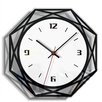 Rhombus Acrylic Wall Clock Silent Non Ticking Battery Operated Clock