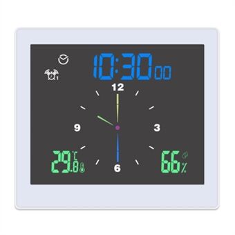 TS-WP10 Color Screen Alarm Clock Temperature Humidity Display Waterproof Bathroom Clock with Suction Cup