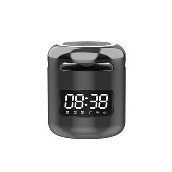 JM01 Hands-free Portable BT 5.0 Speaker Wireless Alarm Clocks Loudspeakers with Mic