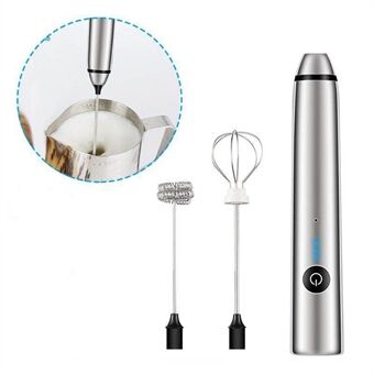KS-EMF-007 Milk Frother Egg Whisk Handheld Foam Maker USB Rechargeable Drink Mixer 3 Speeds Adjustable Coffee Frother (No FDA Certificate, BPA-free)