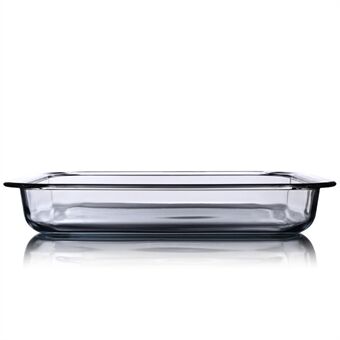 1L Clear Glass Baking Dish for Oven Glass Pan for Cooking Oblong Casserole Dish Rectangular Baking Pan Glass Bakeware (BPA-free, No FDA Certificate)