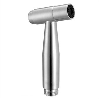 Stainless Steel Shower Water Spray Brushed Handheld Sprayer Bathroom Toilet Bidet Sprayer for Bath Pet/Bathtubs/Plants/Floor (Only Sprayer Faucet, Button Version)