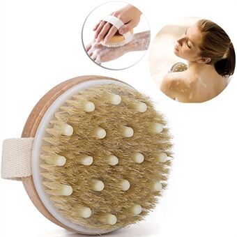 Body Brush Natural Bristle Bath Shower Brush for Massage Removing Dead Skin and Toxins