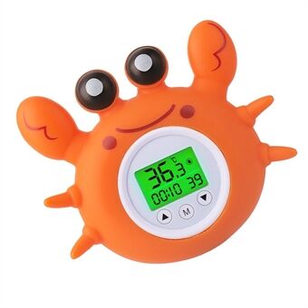 Bath Thermometer with Room Temperature Lovely Crab Shape Floating Bath Toy Bathtub Safety Temperature Thermometer