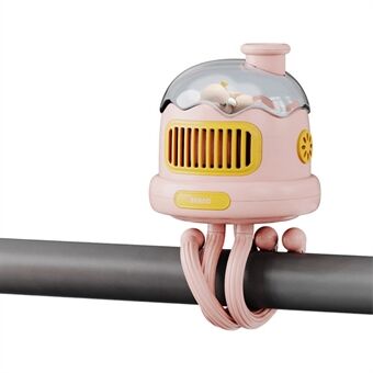 Stroller Cooling Fan Flexible Tripod Clip-on Silent Fan Handheld Personal Fan for Dormitory (No Shaking)
