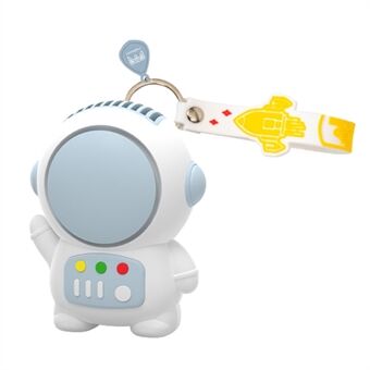 MLS6052 Astronaut Shape Small Fan Two Gears No Leaf Spaceman Portable Handheld Fan with Keychain